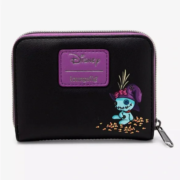 Loungefly Disney Stitch & Scrump Trick Or Treat Mini Zipper Wallet - Picture 2 of 3